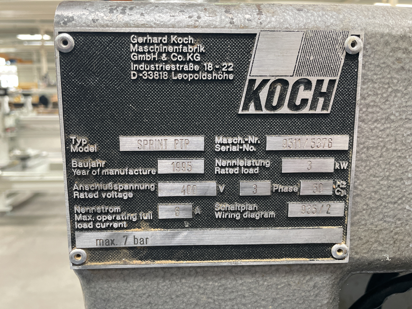 KOCH machine ID 139 / img  3