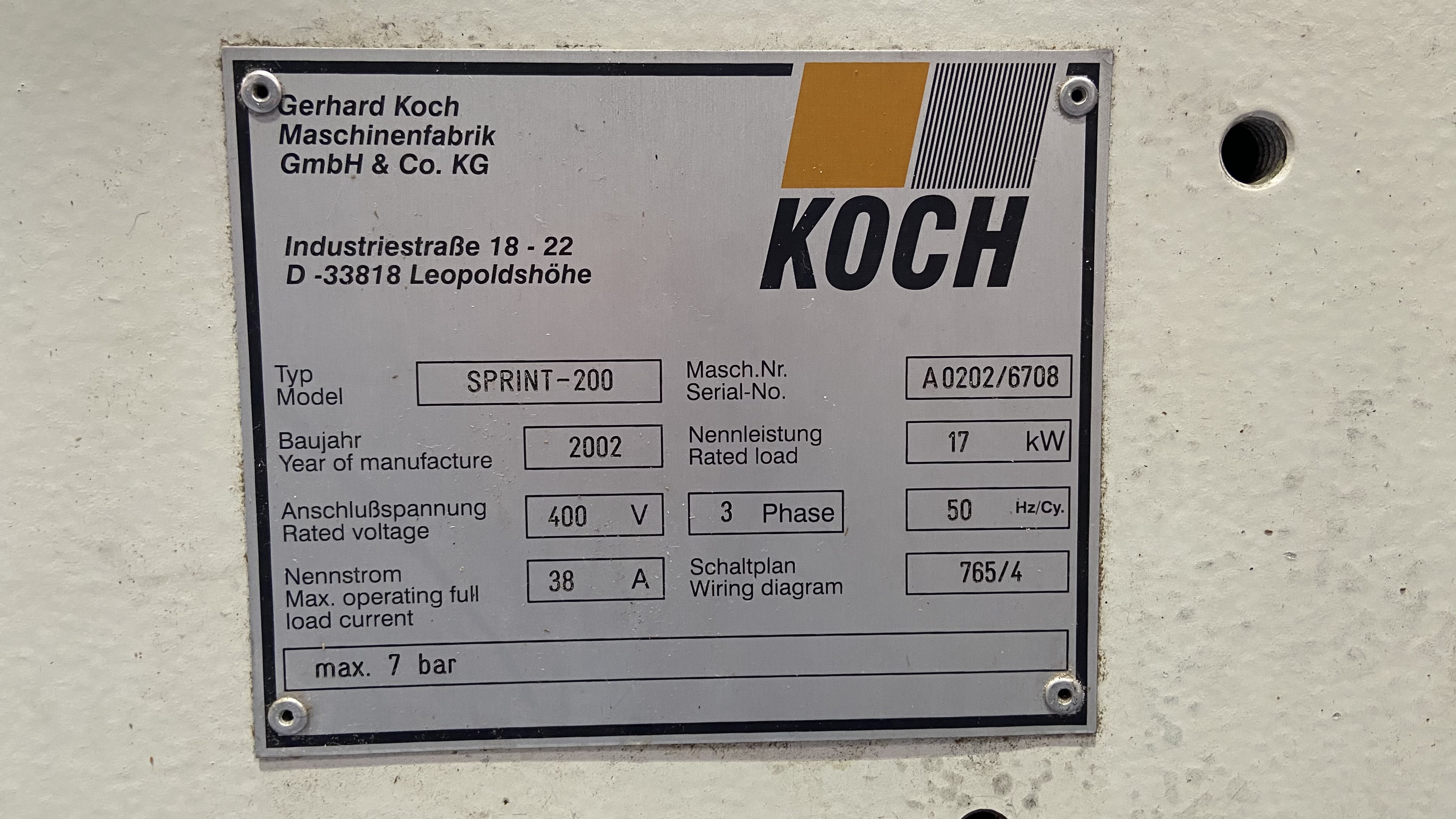 KOCH machine ID 59 / img  8